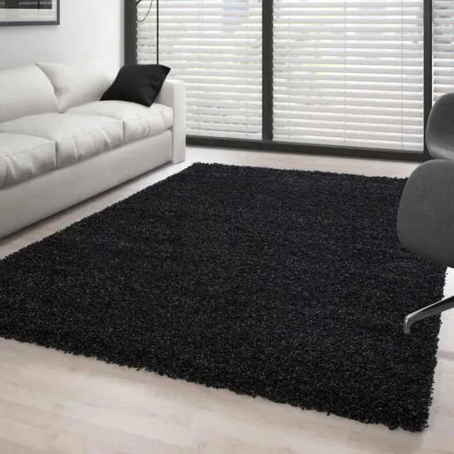 TapisTrend Harig tapijt Antraciet 160x230 cm Hoogpolig vloerkleed, effen