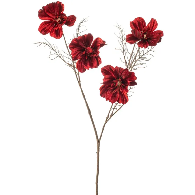 Emerald Kunstbloem Cosmos velvet 83cm rood - Kunstplant voor binnen