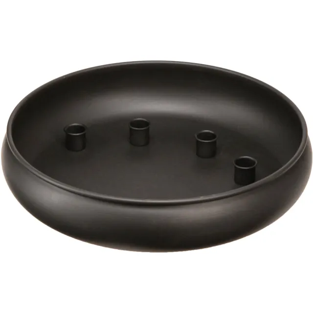 posiwio Schaal met kaarshouder magneet zwart Ø33cm H7,5cm