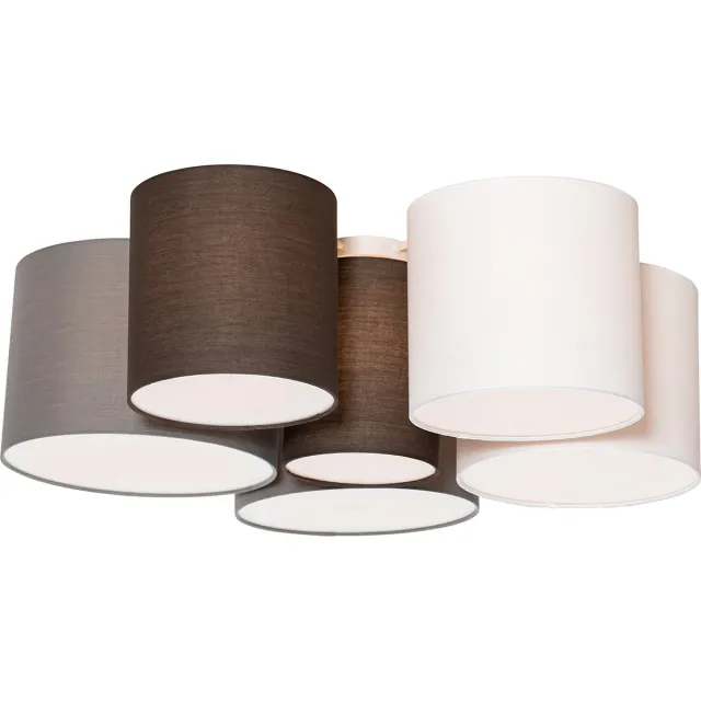 QAZQA multidrum - Moderne Plafondlamp - 6 lichts - L 92 cm - Multicolor - Woonkamer | Slaapkamer | Keuken