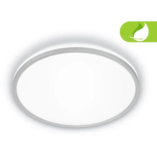 Briloner Pulap A – LED Plafonniere – plafondlamp met EEK A lichtbron* – indirect licht – neutraal wit licht – Ø 33cm - chroom