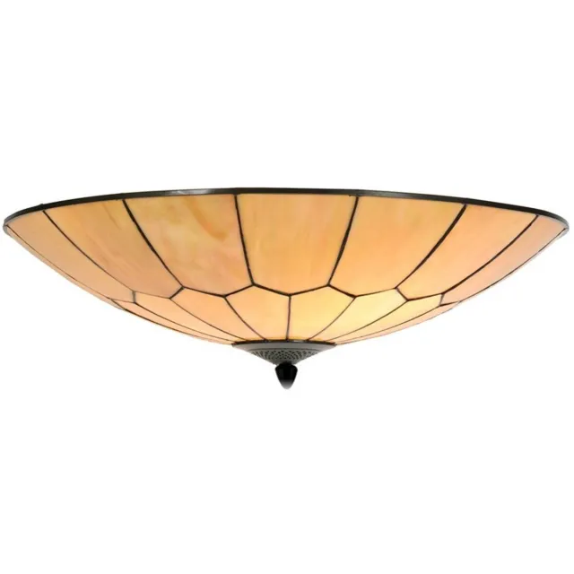Coloured by Art Tiffany Plafonnière Amber Sky - Art Deco Trade Zwart