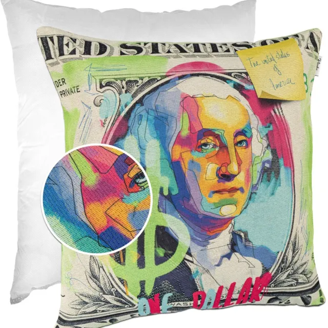 ANRO Dollar Sierkussen 40x40 cm - Gobelin - Inclusief vulling Multicolor