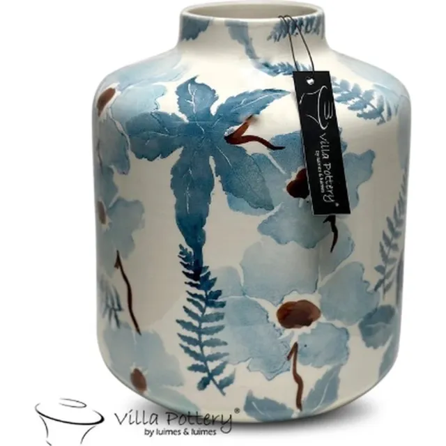 Irishflowers Vaas - Villa Pottery - Decoratie - Woondecoratie - Keramiek - Bloemenvaas - Blue Creation 1 Vaas Blauw