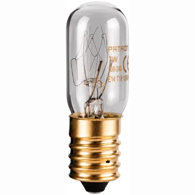 Patron Koelkastlamp E14 - 7W 45lm 2300K - Extra Warm Wit Licht - T18 - Dimbaar - 1 stuk