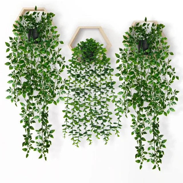 Unyqoos ® Levensechte Hangende Groene Kamerplanten voor Binnen- en Buitendecoratie, Set van 3 Stuks