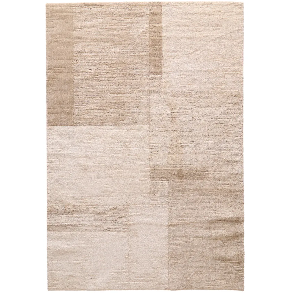 NOUS Living hoogpolig vloerkleed crème beige crème/beige