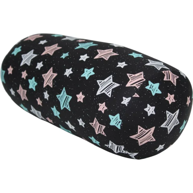 House of Healthbrands Kuschelmaxx Rolkussen - Sierkussen Rond Cilinder 17 x 33 cm - Heelal-design - Stevig en zacht - Mooie print - Gevuld met microgranulaat - Vormvast & Wasbaar - Ideaal voor op de bank, bed, auto of op reis - Inclusief Wasnet Donker