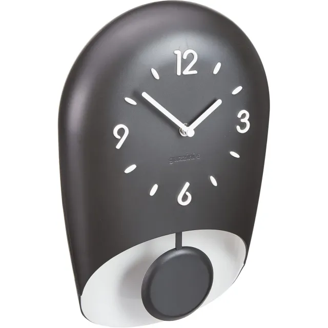 Guzzini Wandklok met slinger - Zwart - 22 x 8 x h 33 cm