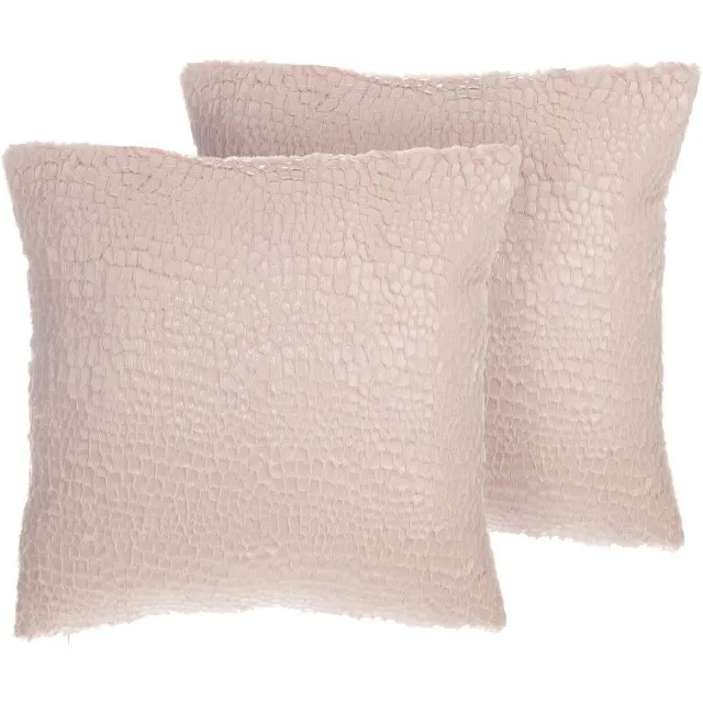 Beliani PEONY - Sierkussen set van 2 - Roze - 45 x 45 cm - Polyester