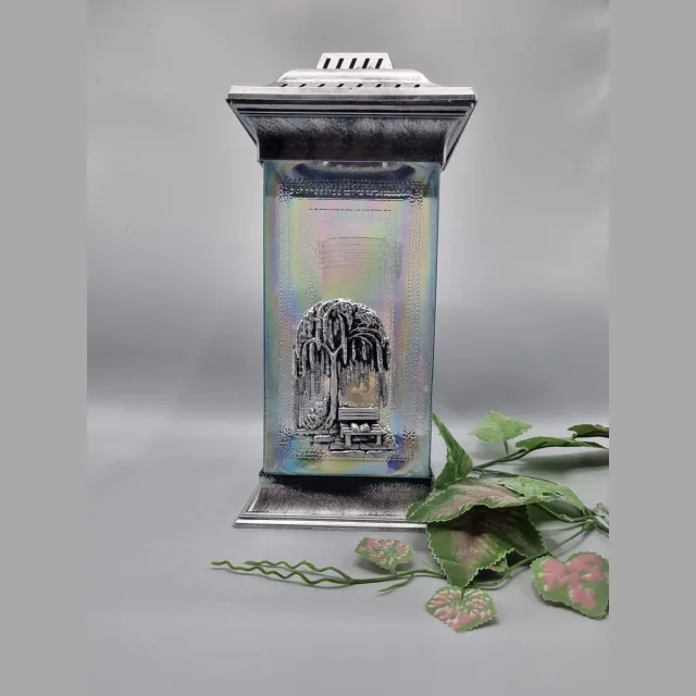 Lubema Herdenkingslicht - R/498a - Zilver - Treurwilg - Grafkaars - Graflicht - Graflantaarn - Grafdecoratie