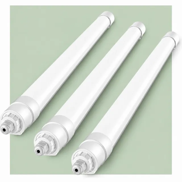 LOVHAUS 3 Stuks LED TL Armaturen 120 cm – IP68 – 36W 4000LM – Door te Verbinden Wit