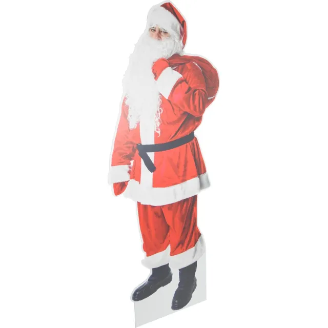 3motion Kerstman – kerstversiering- etalage- decoratie - EE-golfkarton – Afmeting: 150x50cm wit
