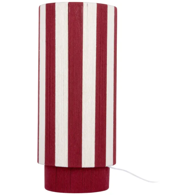 Leitmotiv Tafellamp Vienna Stripes - burgund/gebrokenwit Burgundyrood, gebrokenwit