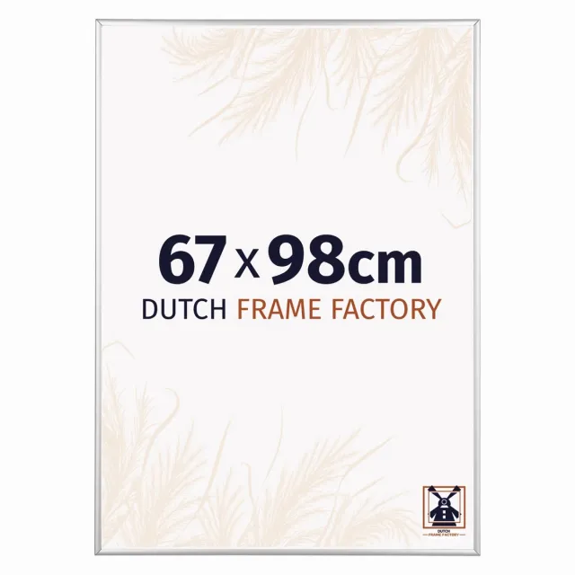 Dutch Frame Factory Fotolijst 67x98 cm - Aluminium - Zilver Hoogglans - Kampen