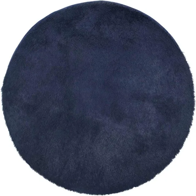 vidaXL Hoogpolig - vloerkleed - NAVARRA - cm - polyester - marineblauw Navy