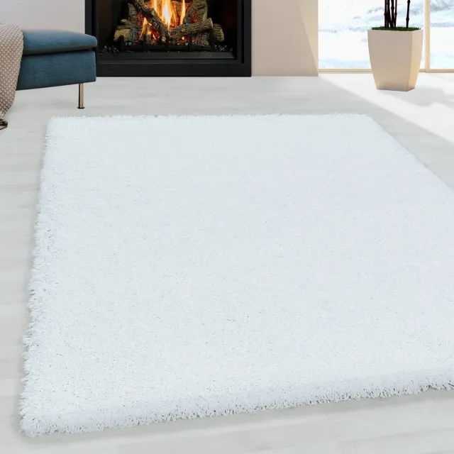 Ayyildiz Hoogpolig vloerkleed - Softy Wit 80x150cm