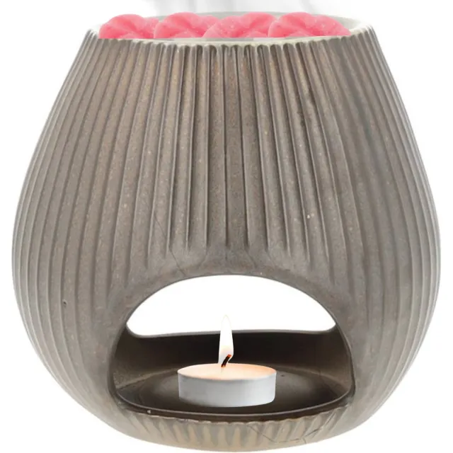 Scentchips Oval Low - Waxbrander - Geurbrander - Oliebrander - Wax Melts Brander - Aromabrander - Ook Geschikt Voor Essentiële Oliën - Geurolie - Waxmelts - Brons