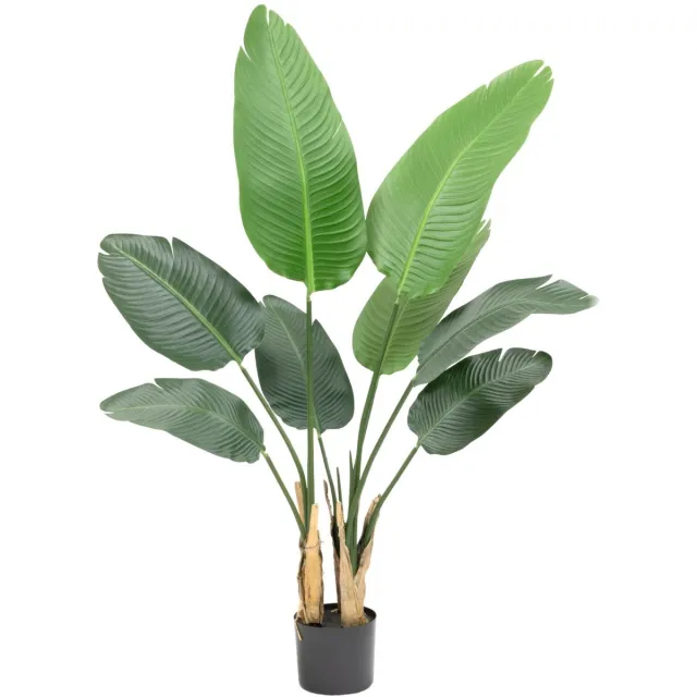 PrettyPlants Strelitzia Kunstplant 120cm | Strelitzia Nicolai Kunstplant | Strelitzia Nepplant | Kunst Strelitzia | Kunstplant voor Binnen | Strelitzia Nicolai Kunstplant Groen | Kunstplanten voor Binnen | Valse Strelitzia | Strelitzia Nepplant