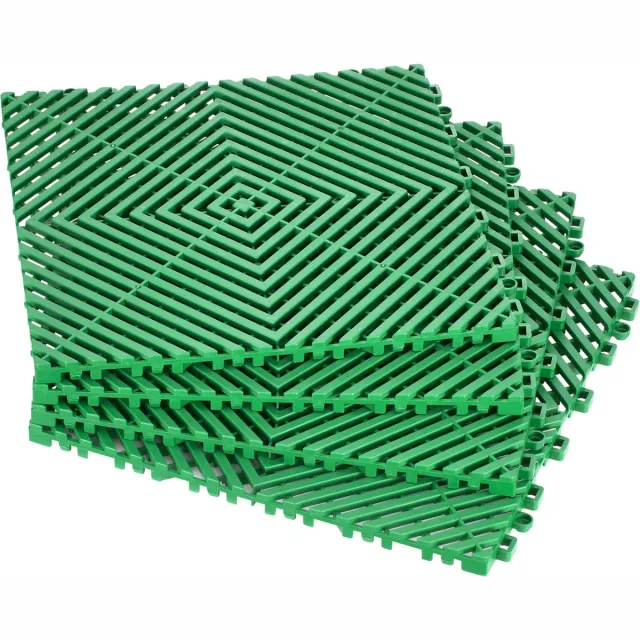 Vevor 50 x drainagemat garagevloertegels in elkaar grijpend 31x31cm groen