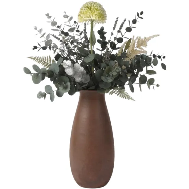 Bellatio Design Sierui Globemaster kunstbloem - losse steel - creme wit - 44 cm - Natuurlijke uitstraling