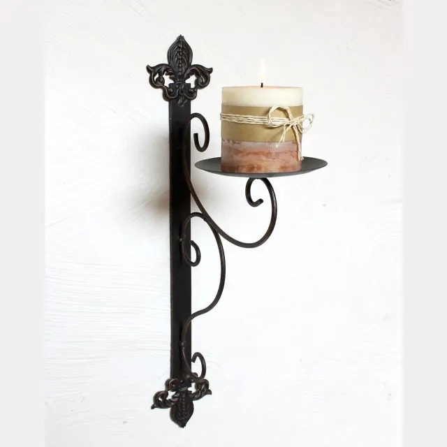 ‎DanDiBo Wandkandelaar - Zwart antiekbrons metaal - 47 cm