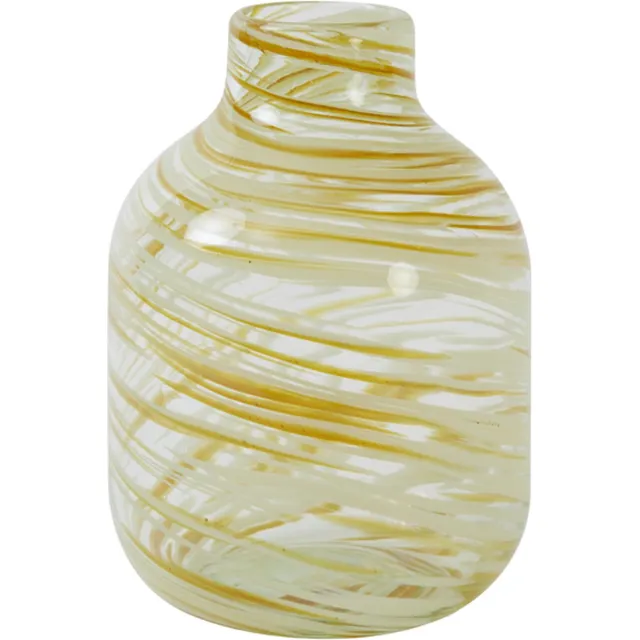 Light & Living Light&living Vaas Ø16,5x23 cm INDIE glas geel