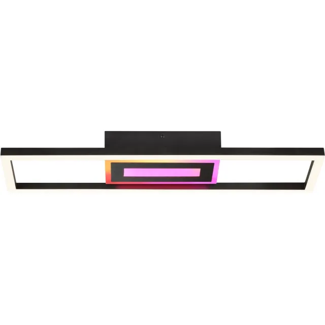 Brilliant Besson - Plafondlamp - LED 20W - CCT - 3000K-6500K - Dimbaar - ICRGB - Afstandsbediening - Zwart