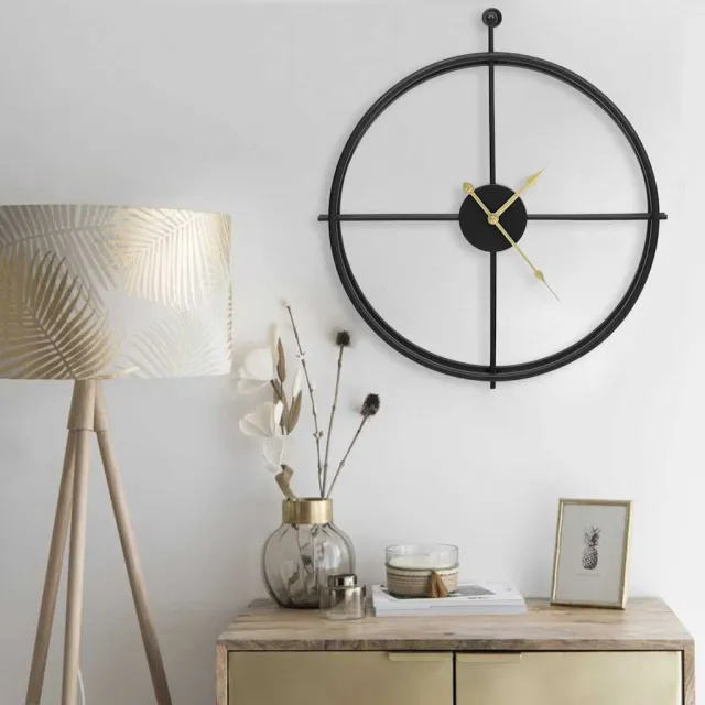 vidaXL Wandklok 52 cm ijzer zwart, foto 2