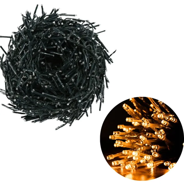 Cheqo Kerstboomverlichting - Micro Clusterverlichting - Kerstlampjes - Led Verlichting - Kerstverlichting voor Binnen en Buiten - 560 LED - 11 Meter - Met Timer en dimmer - Extra Warm Wit