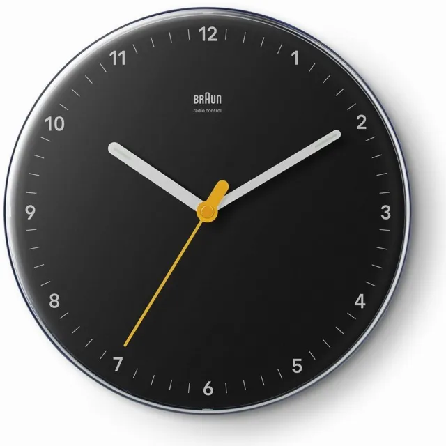 Braun BC26B-DCF - Wandklok - Analoog - Rond - Kwarts veegbeweging - Radiogestuurde tijdsaanduiding - Zwart