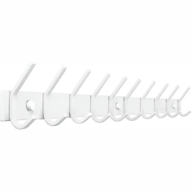 Ibenzoa Wandgarderobe met 20 Haken en Witte Afwerking - Ruimtebesparend en Stijlvol Ontwerp