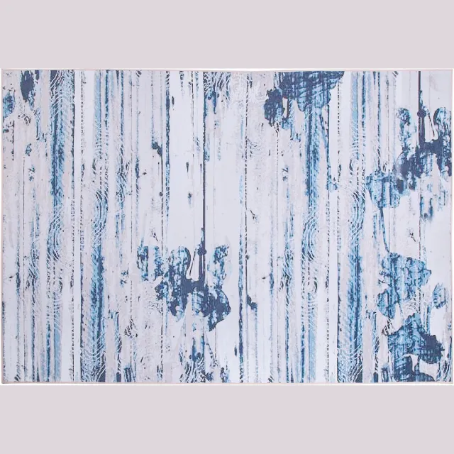 Beliani BURDUR - Laagpolig vloerkleed - Lichtblauw - 160 x 230 cm - Polyester