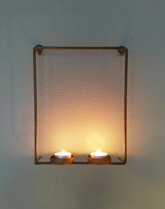 CottonCounts Wandkandelaar 20x10x27 cm Goud