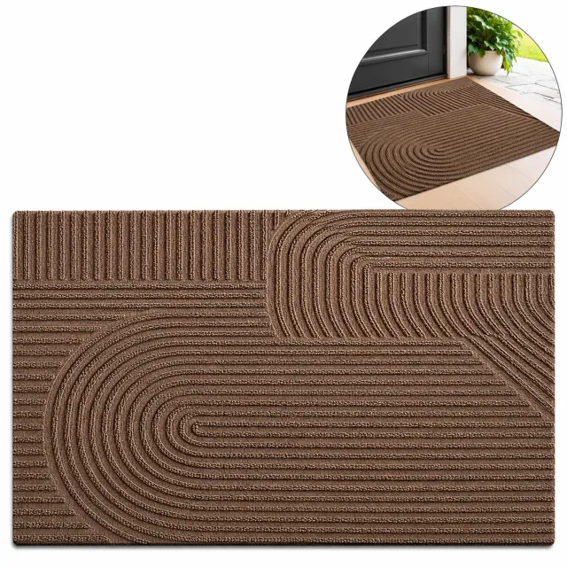 Lifhelpe Schoonloopmat 45 x 75 cm – Wasbare Deurmat met Antislip Onderkant – Vuilopvangende Mat voor Binnen en Buiten – Geschikt voor Hal, Voordeur en Terras – Model B
