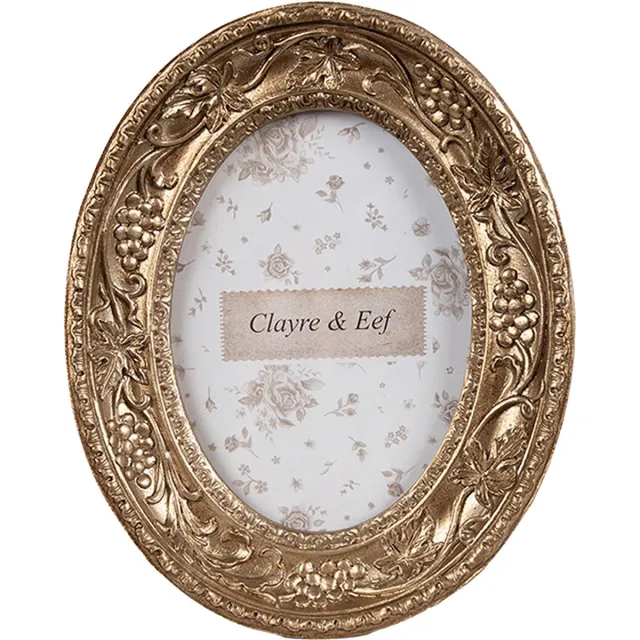 Clayre & Eef Fotolijst 6x9 cm Goudkleurig Kunststof