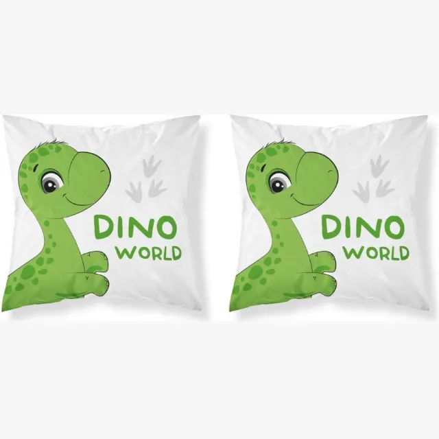 Dinosaurus Sierkussen kussen 40x40cm incl vulling Dinosaurus Dino wit