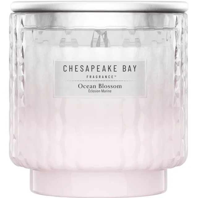 Chesapeake Bay Fragrance geurkaars - Ocean Blossom Large roze
