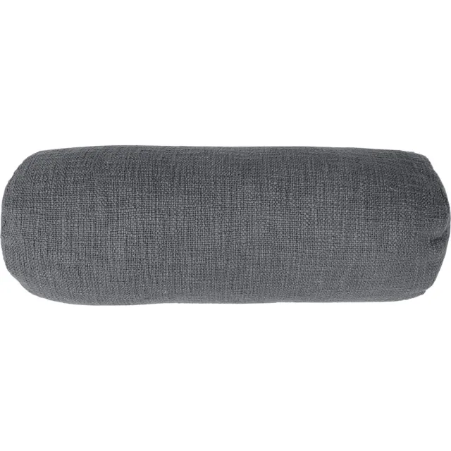 Tiseco Home Studio - Kussen (gevuld) COTTON SLUB - SET/2 - 100% katoen - Bolster - 15x45cm - Grijs GREY