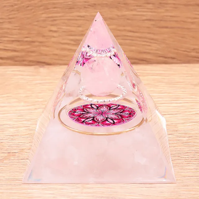BERK Orgoniet Piramide Rozenkwarts 60 mm Zwart