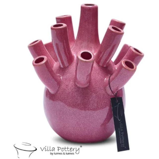Villa Pottery Vaas - Villa Pottery - Woondecoratie - Keramiek - Decoratie - Voorjaarscollectie - Waterdicht - Pinokkio 1_2 Framboise Roze