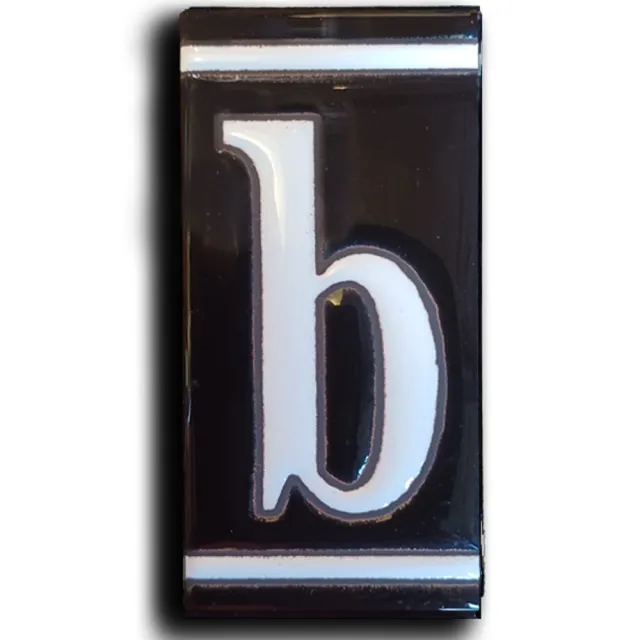 Baars Huisnummer Zwart Wit - B