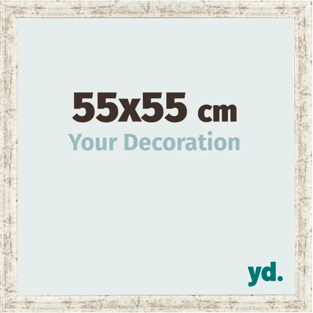 yd. Your Decoration - Fotolijst 55x55 cm - MDF - Wit Vintage - Bologna