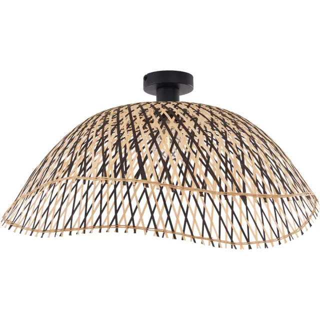 QAZQA alka - Art Deco Plafondlamp - 1 lichts - Ø 60 cm - Zwart - Woonkamer | Slaapkamer | Keuken