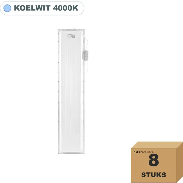 Tsong LED paneel 30x150 cm - 8 stuks - 36W - Koelwit 4000K - 5400 lm - UGR