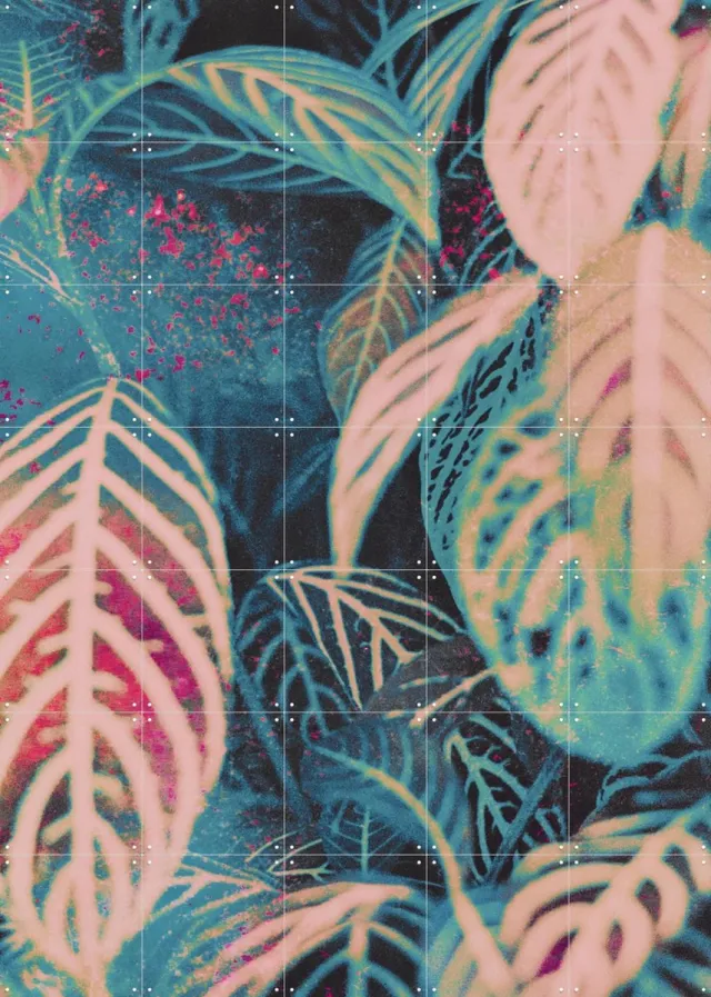 IXXI Seek, Amber Lauder - 100 x 140 cm - Grote wanddecoratie en posters - Geometrische Kunst, Speels, Surrealisme, Modern, Kleurrijk, Pop art Groen / Roze / Blauw