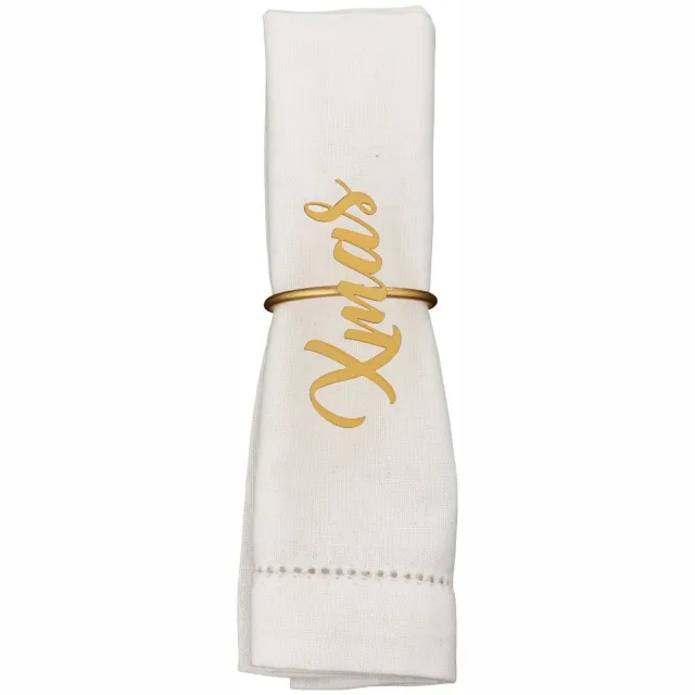 Feeric lights & Christmas Xmas gouden servetring x2 Doré