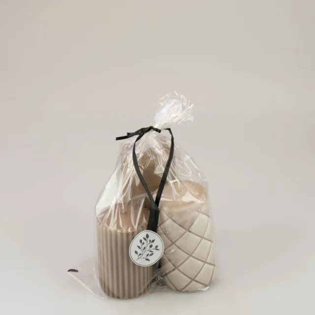 Branded by Kaars giftbag - 3 stuks - moonlight - cadeauverpakking