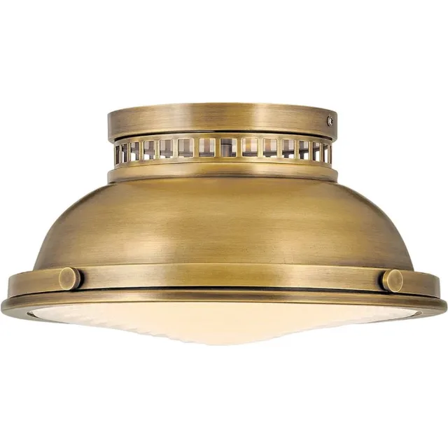 Hinkley LED Plafondlamp Amelia | 2X E27 Max 40W | Dimbaar | Heritage Brass Geen