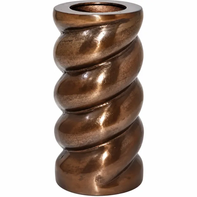 Colmore by Diga Vaas loes-Metallic brown-19x18x36cm bruin